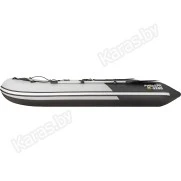 Надувная 3-местная ПВХ лодка Ривьера Компакт 3200 СК Комби (светло-серая/черная)