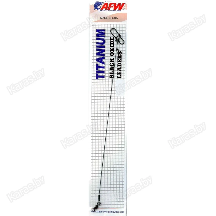 Титановый поводок AFW Titanium Black Oxide Leaders оснащённые вертлюгом и застёжкой (1 шт.)
