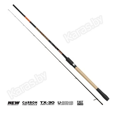 Спиннинг Akara Black Hunter 702 M, углеволокно, штекерный, 2.1 м, тест: 5-22 г, 136 г