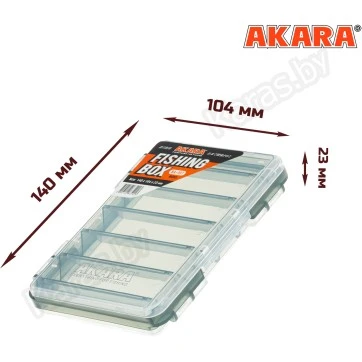 Коробка Akara для воблеров двухсторонняя BA-107 (140x104x23 мм)