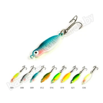 Блесна вертикальная зимняя Akara Ice Lures рыбка с тройником IL015-2-*** (2 шт.) (2гр)