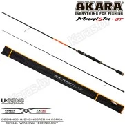 Спиннинг Akara Magista GT 702M, углеволокно, штекерный, 2.1 м, тест: 5,5-27 г, 120 г