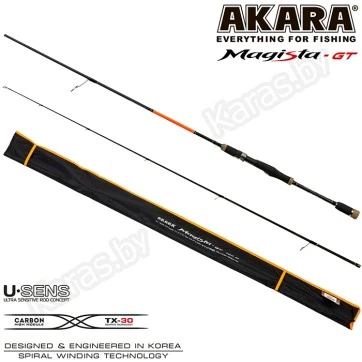 Спиннинг Akara Magista GT 702M, углеволокно, штекерный, 2.1 м, тест: 5,5-27 г, 120 г