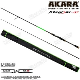 Спиннинг Akara Magista GT 702L, углеволокно, штекерный, 2.1 м, тест: 2,5-11 г, 117 г