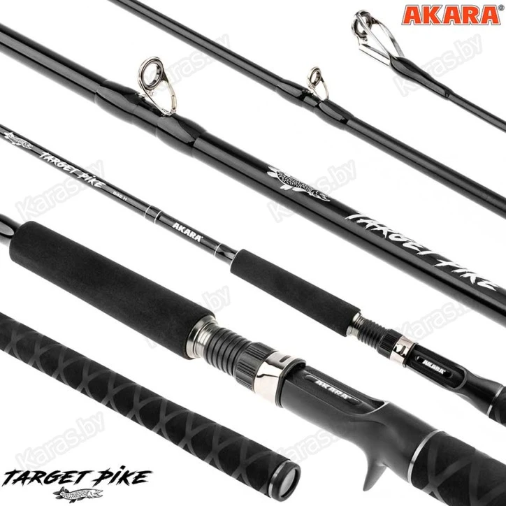 Спиннинг Akara Target Pike H, углеволокно, штекерный, 2.57 м, тест: 60-170 г, 306 г