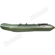 Надувная 3-местная ПВХ лодка Аква 3200 СК (сборный пайол, киль, зеленый)