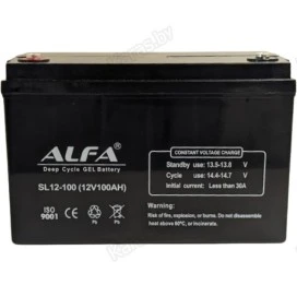 Аккумулятор лодочный тяговый Alfa 12V-100Ah