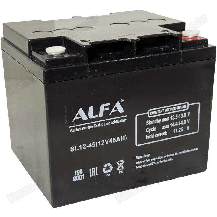 Аккумулятор лодочный тяговый Alfa 12V-45Ah