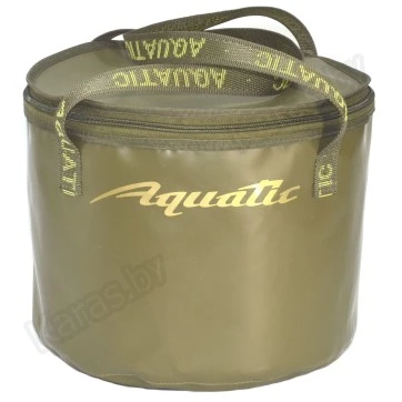 Ведро мягкое Aquatic В-05Х с крышкой и ободом, 25л (34х26см)