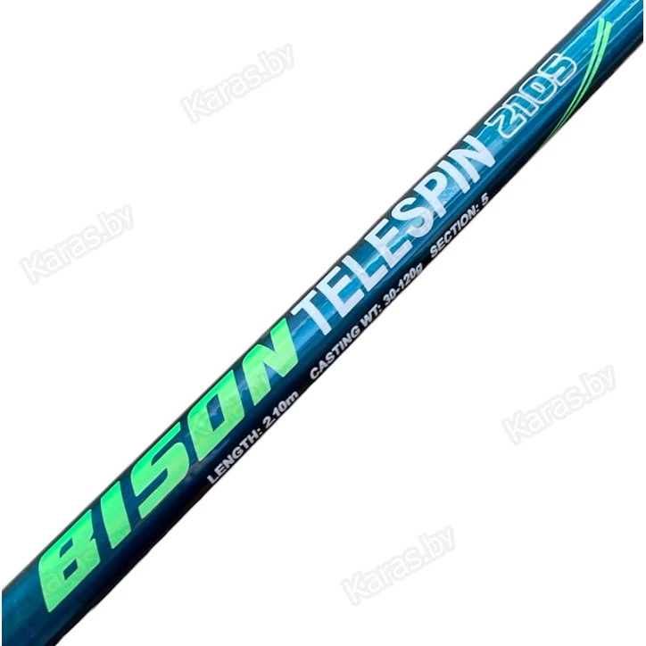 Спиннинг Bison Telespin, стекловолокно, 2.1 м, тест: 30-120 г, 169 г