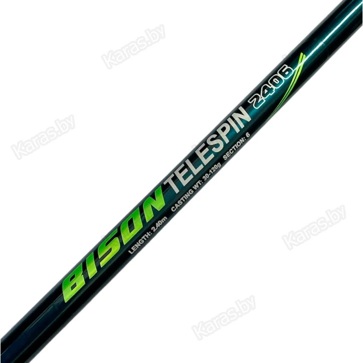 Спиннинг Bison Telespin, стекловолокно, 2.4 м, тест: 30-120 г, 188 г