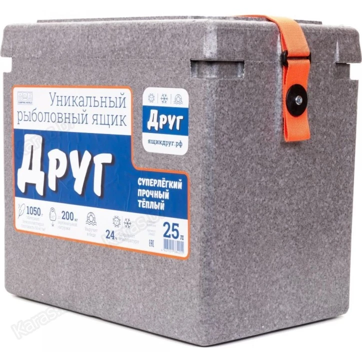 Ящик рыболовный зимний Camping World Друг Серый (25 л)
