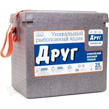 Ящик рыболовный зимний Camping World Друг Серый (25 л)