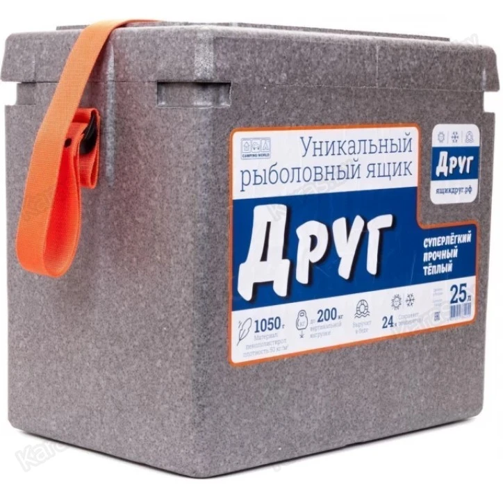 Ящик рыболовный зимний Camping World Друг Серый (25 л)