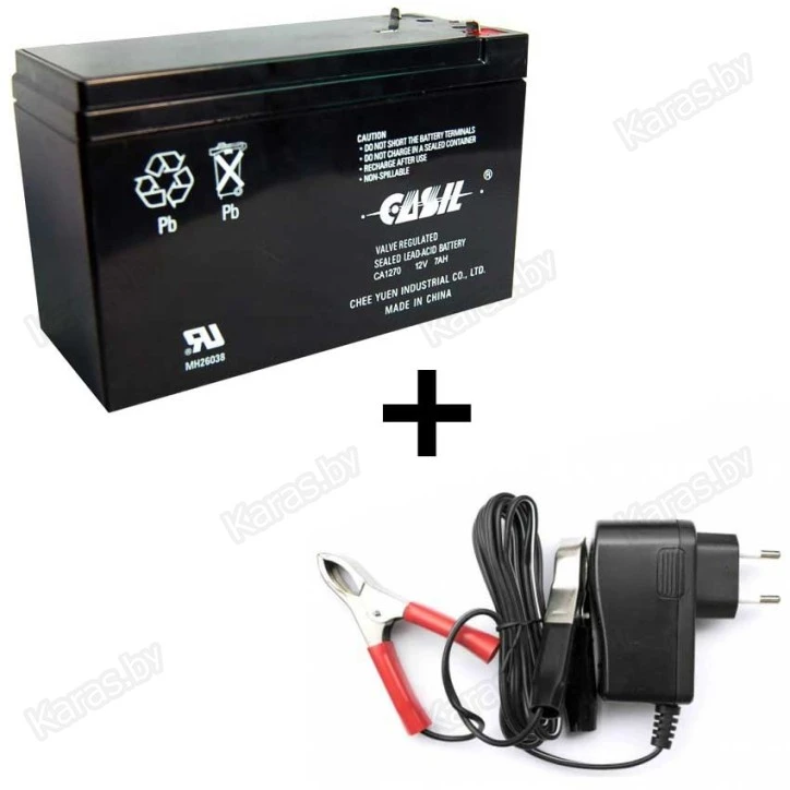 Зарядное устройство Vanson BC-612V + АКБ Casil CA1270 12V, 7Ah (при покупке эхолота)