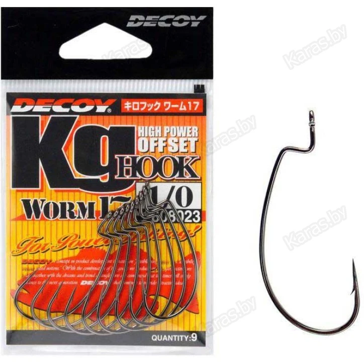 Крючки офсетные Decoy Worm 17 KG Hook