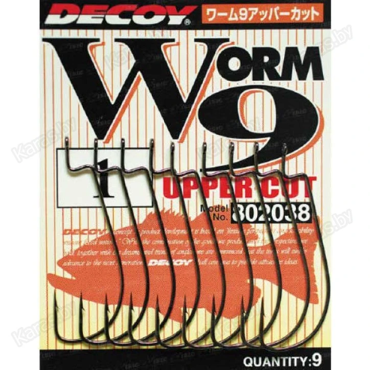 Крючки офсетные Decoy Worm 9 Upper Cut 