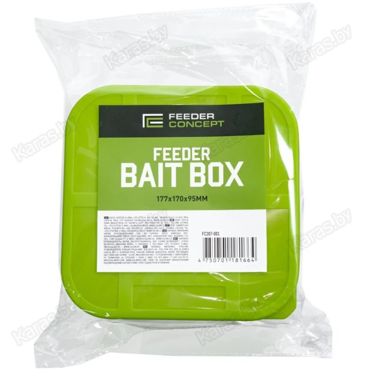 Коробка для прикормки Feeder Concept Feeder Bait Box с крышкой (170×170×95 мм)