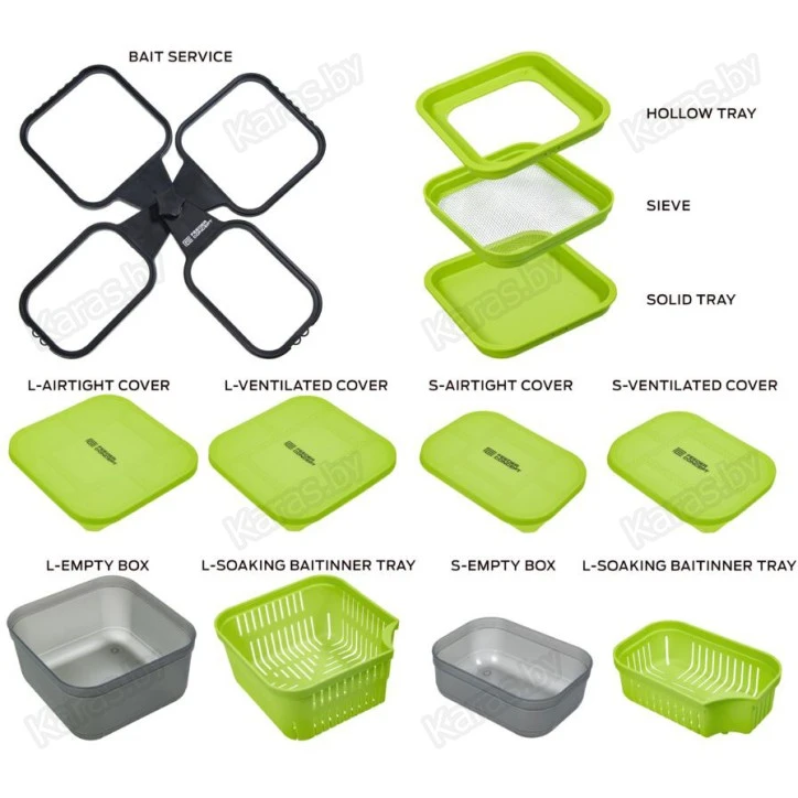 Коробки и аксессуары для прикормки с подставкой Feeder Concept Feeder Bait Box Set, 12 предметов