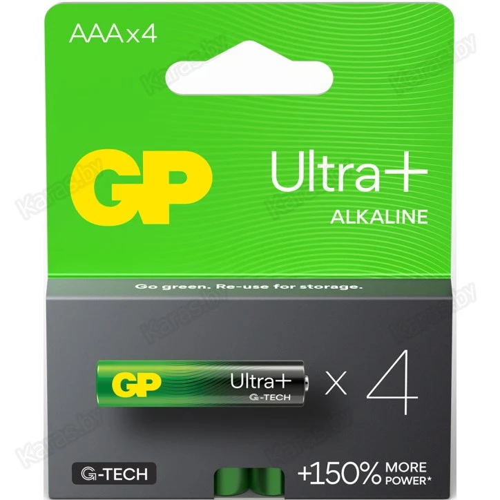 Батарейки GP Ultra+ LR03/24A в блистере 4 шт (AAA)