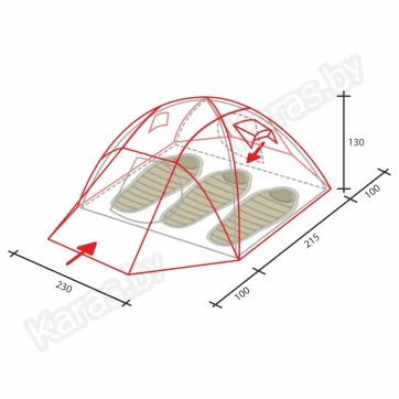 Туристическая палатка Golden Shark Alta 3