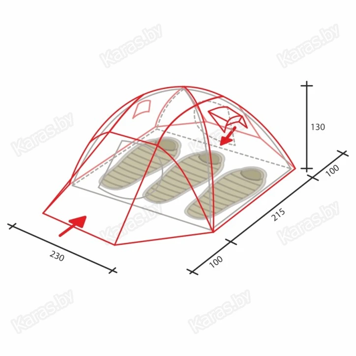 Туристическая палатка Golden Shark Alta 3