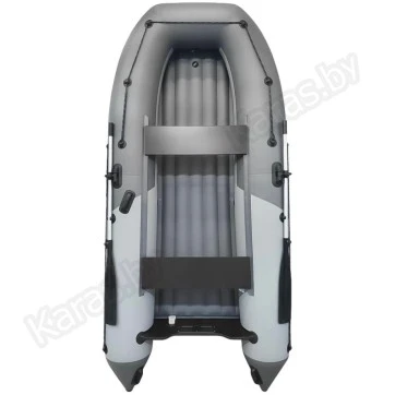 Надувная 3-местная ПВХ лодка Grouper 310 НДНД (серый-графитовый)