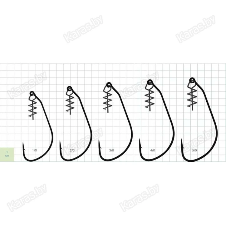 Крючки офсетные с пружинкой Gurza Swim Bait Hook BN