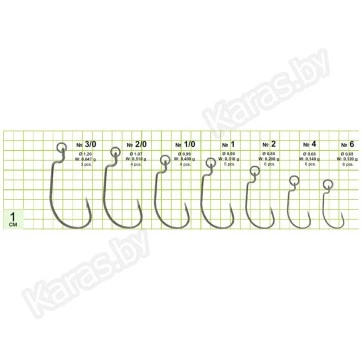 Крючки офсетные Gurza Worm 101 LE