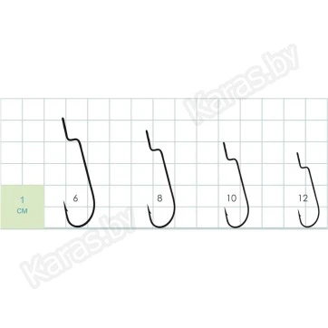 Крючки офсетные Gurza Worm 210 LE