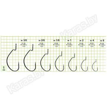 Крючки офсетные Gurza Worm 310 LE