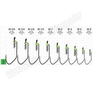 Крючки офсетные с пружинкой и стопором Gurza Worm 401 LEHS BN