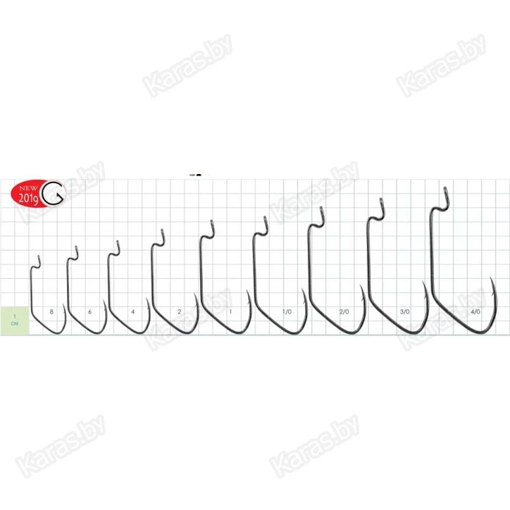 Крючки офсетные Gurza Worm 401