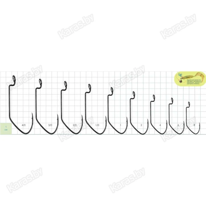 Крючки офсетные Gurza Worm 401 LE
