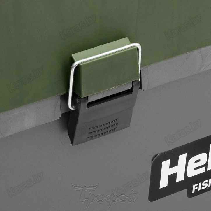 Ящик рыболовный зимний Helios 19 л (серый/хаки)