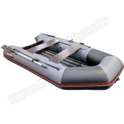 Надувная 2-х местная ПВХ лодка Hunter 290 ЛКА (НДНД, серая)