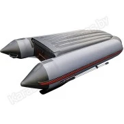 Надувная 2-х местная ПВХ лодка Hunter 290 ЛКА (НДНД, серая)
