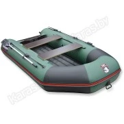 Надувная 2-х местная ПВХ лодка Hunter 290 ЛКА (НДНД, зеленая)