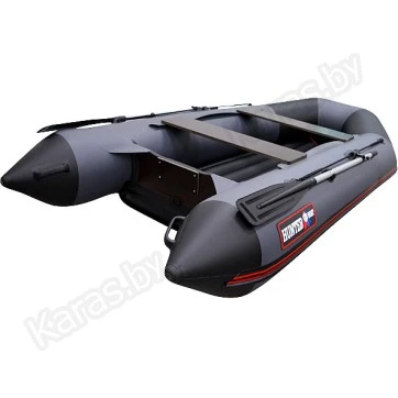 Надувная 3-х местная ПВХ лодка Hunter 320 ЛКА (НДНД, серая)
