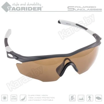 Очки поляризационные Tagrider N10-1 BROWN в чехле