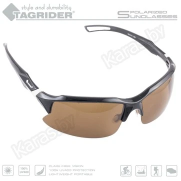 Очки поляризационные Tagrider N12-1 BROWN в чехле