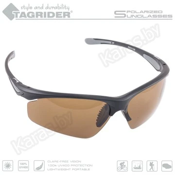 Очки поляризационные Tagrider N15-1 BROWN в чехле