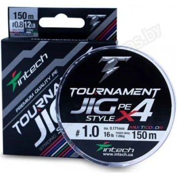 Леска плетёная Intech Tournament Jig Style PE X4 150 м (мультиколор)