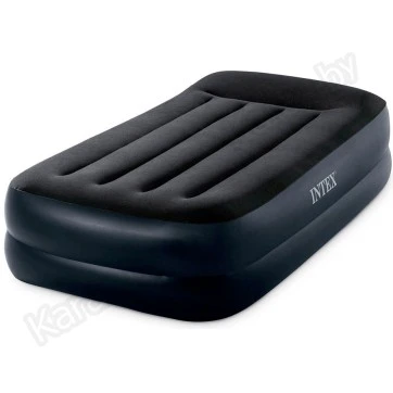 Надувная кровать Intex Pillow Rest 191 х 99 х 42 см c подголовником и встроенным насосом 220В (64122)