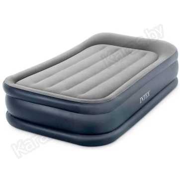 Надувная кровать INTEX 64132 Delux Pillow c подголовником 191 х 99 х 42 (насос 220В)