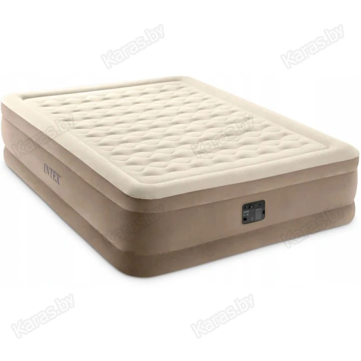 Надувная кровать Intex Ultra Plush 152х203х46 см со встроенным насосом 220В (64428)