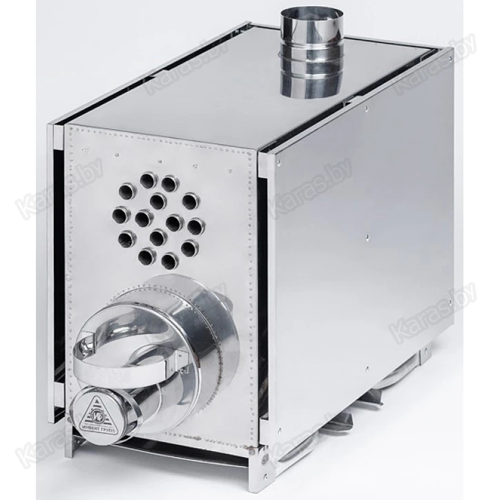 Печь Инвент малая со встроенным теплообменником и вентилятором 565х290х470 мм