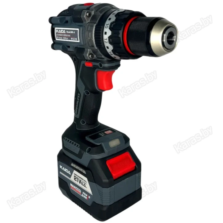 Шуруповерт-электробур Kaida BID-3 180 Нм, 21V, 2х8Ah