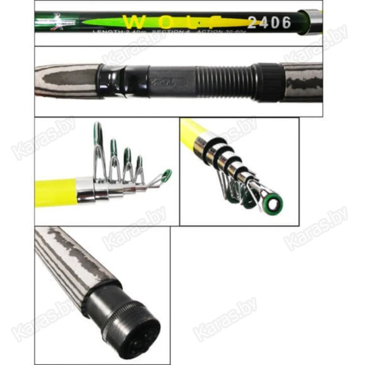 Спиннинг Line Winder Wolf 210, стекловолокно, 2.1 м, тест: 30-60 г, 180 г