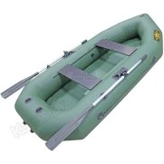 Надувная 2-местная ПВХ лодка Лодки Поволжья R-250 (зеленая)